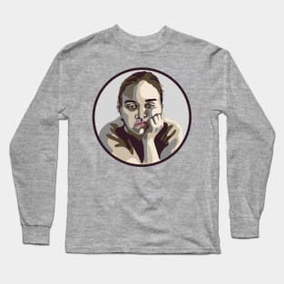 Bored Woman Portrait Long Sleeve T-Shirt